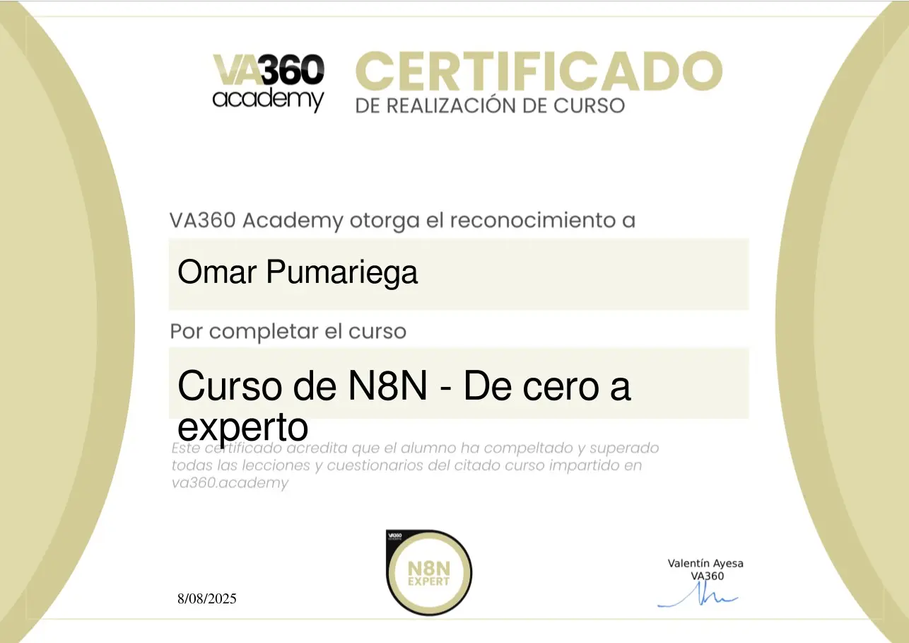 Curso de N8N de Cero a