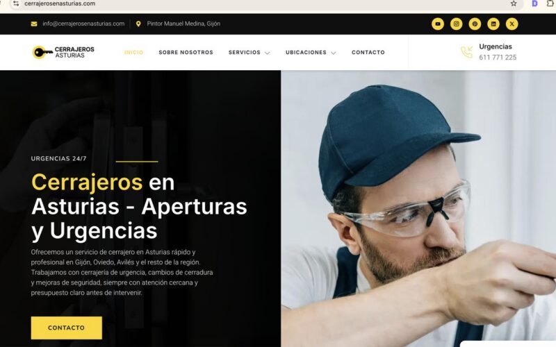 Omar Pumariega Página de inicio de la web Cerrajeros en Asturias