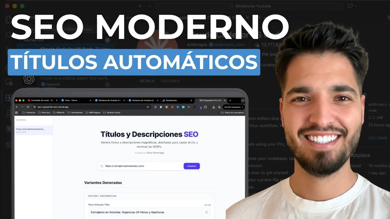 Omar Pumariega Cómo crear títulos y descripciones SEO con IA (Notebook LM + Gemini) sin que parezcan hechos por un robot — V3