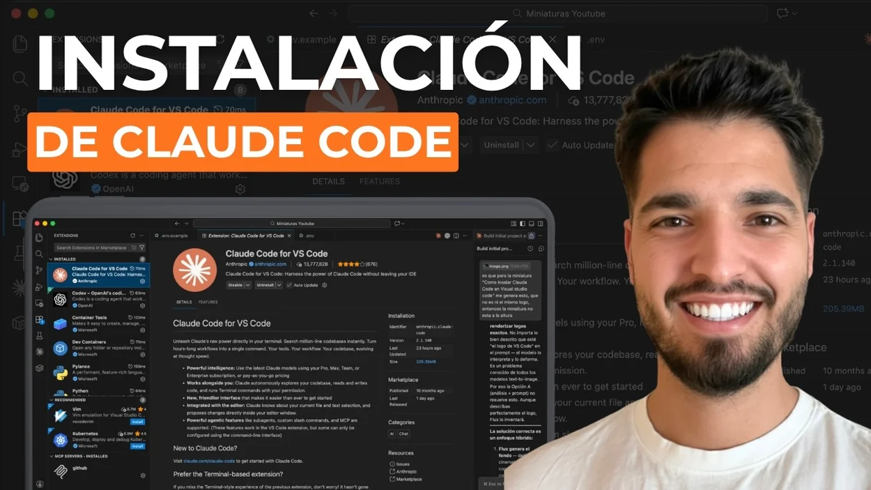 Omar Pumariega Cómo instalar Claude Code en Visual Studio Code (sin morir en el intento) — V3