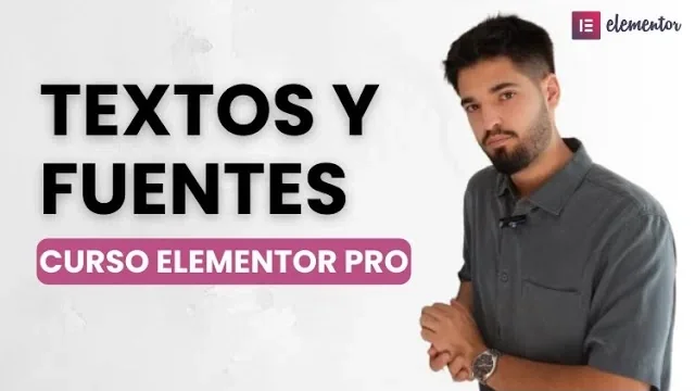 Textos y Fuentes en Elementor Pro — V3